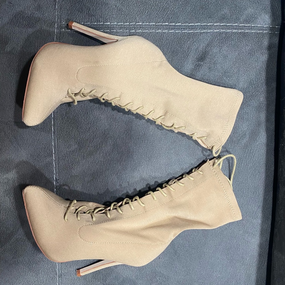 Beige boots, gently used in great condition.